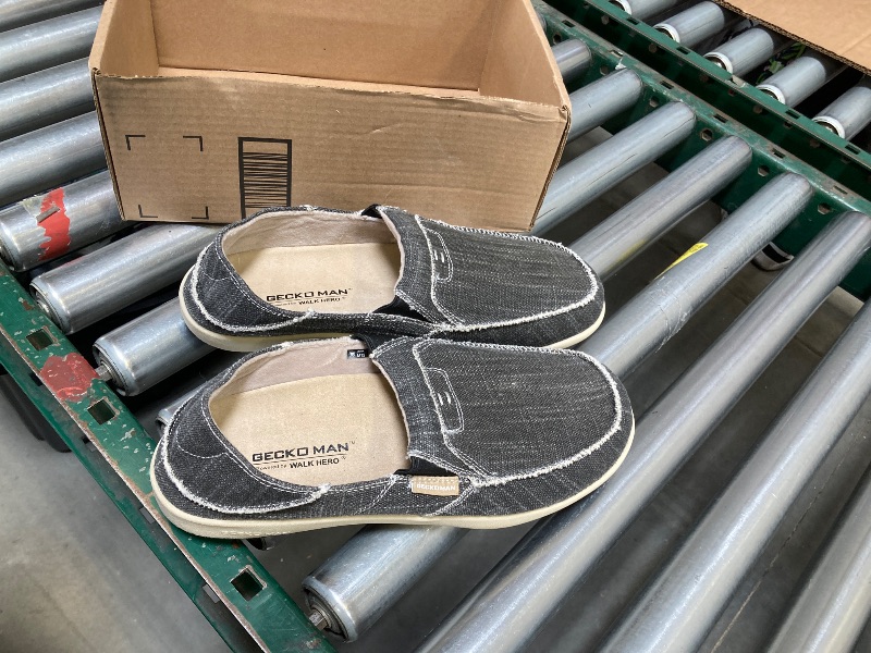 Photo 1 of GECKOMAN Men's Canvas Slip On Shoes, GREY, SIZE 12