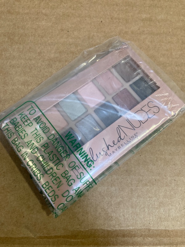 Photo 1 of Maybelline The Blushed Nudes Eyeshadow Palette Makeup, 12 Pigmented Matte & Shimmer Shades, Blendable Powder, 1 Count