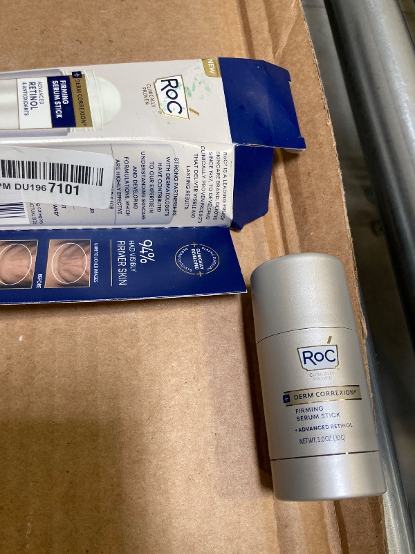 Photo 1 of RoC Derm Correxion Advanced Retinol Firming Serum Stick with Antioxidants to Visibly Tighten and Firm Wrinkles and Laugh Lines, 1.0 oz with Retinol Eye Cream Packette