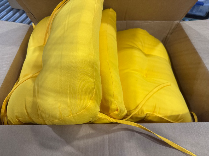 Photo 1 of High Back Chair Cushion & Seat Back Chair Cushion, Yellow
