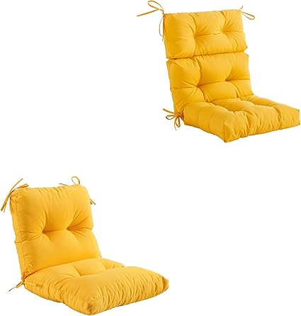Photo 1 of High Back Chair Cushion & Seat Back Chair Cushion, Yellow
