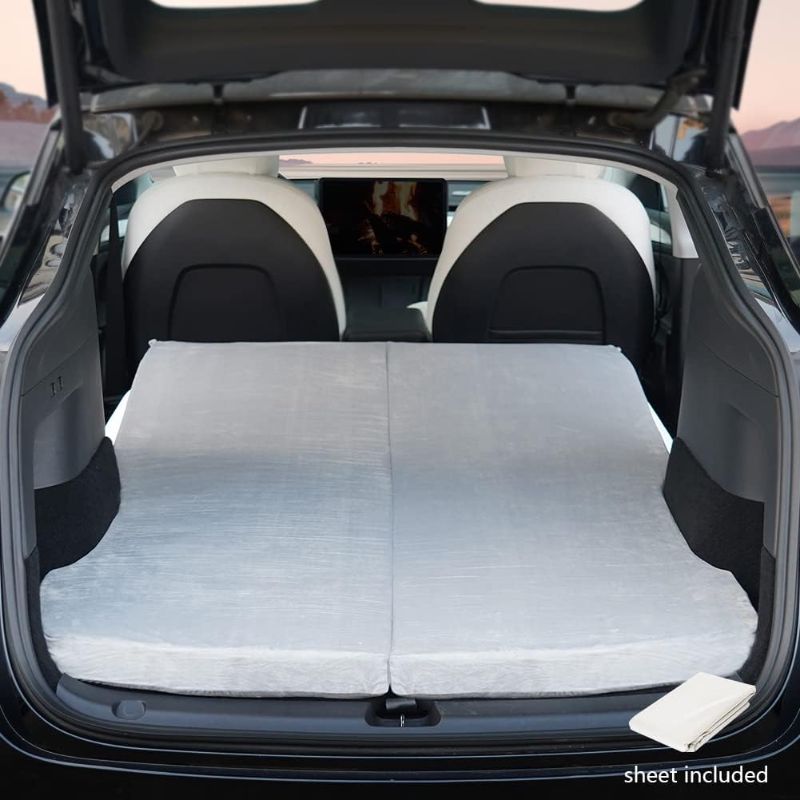 Photo 1 of Havnby Camping Mattress for Tesla Model Y/X CertiPUR Memory Foam Mattress, Storage Bag & Sheet Provided, Portable, Space Saver, in Car Sleeping, Twin Size
