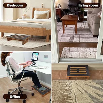 Photo 1 of CNQLIS Adult Seniors Step Stool with Non-Slip Rubber Treads, 450 lb Load Capacity, Perfect for Bathroom, Kitchen or Bedside, Suitable for Seniors Support (Natural)