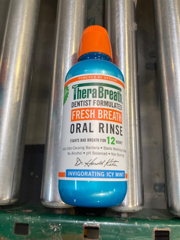 Photo 1 of TheraBreath Fresh Breath Mouthwash, Icy Mint Flavor, Alcohol-Free, 16 Fl Oz