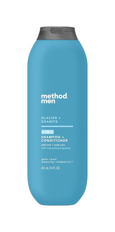 Photo 1 of Method Men 2 in 1 Shampoo and Conditioner, Glacier + Granite, 14 oz