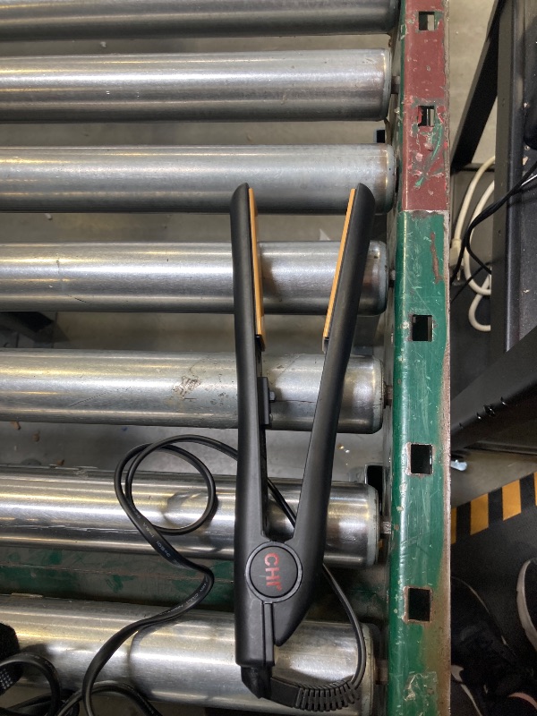 Photo 1 of CHI Original Ceramic Flat Iron, Hair Straightener For A Smooth Finish, Floating Plates, Quick Heat Up, Analog On/Off Switch, 1" Styling Tool, Black
