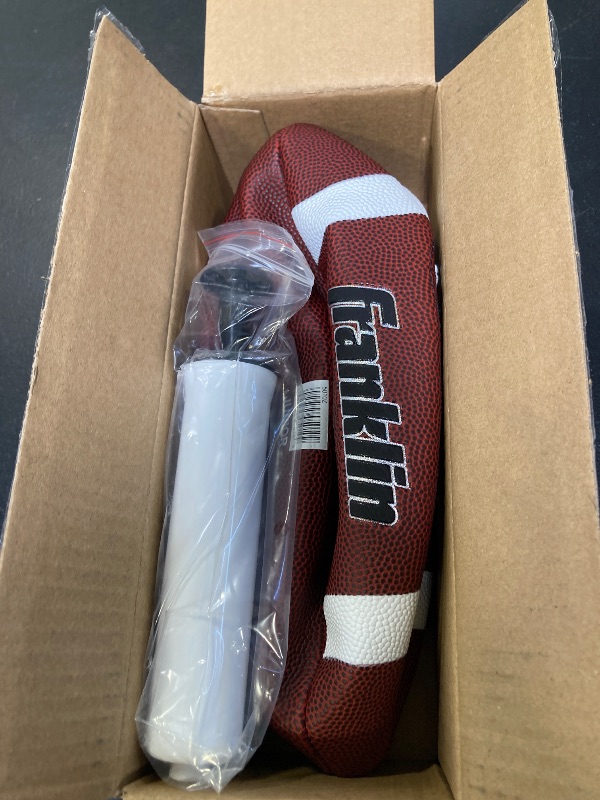 Photo 1 of Franklin Sports Grip-Rite Junior Football — Fun Youth-Size Synthetic Leather Football for Kids’ Games