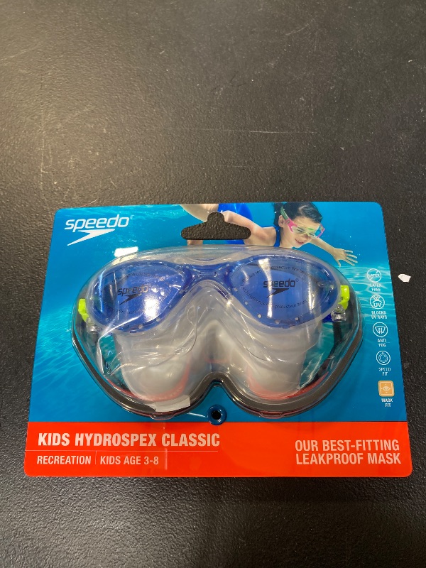Photo 1 of Speedo Unisex-Child Swim Goggles Hydrospex Mask Ages 3 - 6 , Blue Ice