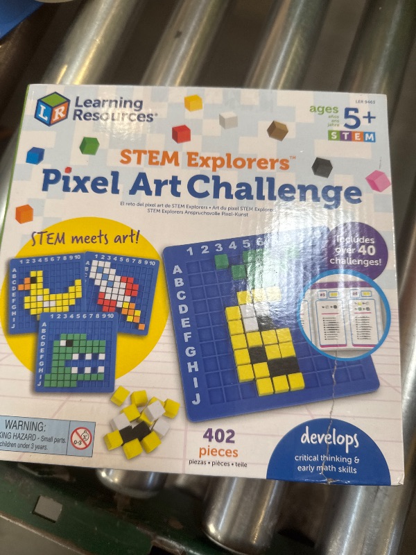 Photo 1 of Learning Resources STEM Explorers Pixel Art Challenge, STEM Toys for Kids, Coding Basics for Kids, Easter Toys, Ages 5+,402 Pieces
