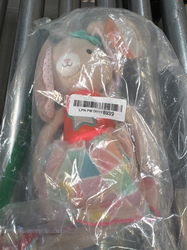 Photo 1 of B. toys- B. softies- 15" Plush Bunny- Soft Stuffed Animal for Baby, Toddler, – Orange & Pastel Outfit- Washable Rabbit- Tippy Toes- Becky Bunny- 0 Months +