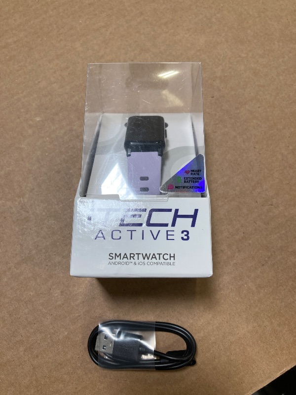 Photo 1 of ITech Active 3 Unisex Adult Smartwatch Fitness Tracker Lilac Silicone Strap