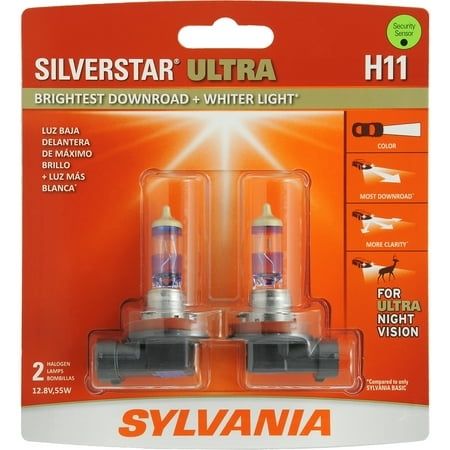 Photo 1 of SYLVANIA H11 SilverStar ULTRA Halogen Headlight Bulb 2 Pack