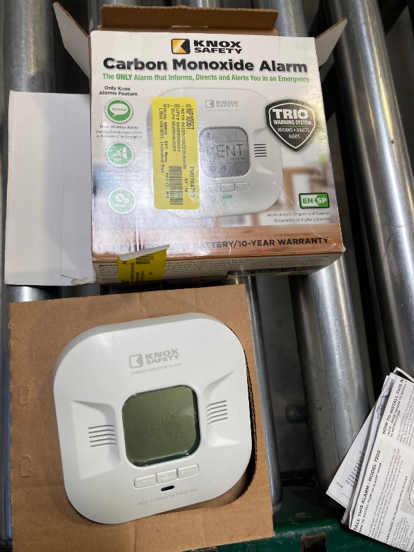 Photo 1 of Knox Safety 10-Year Battery Plug-in Carbon Monoxide Detector with Voice Alert