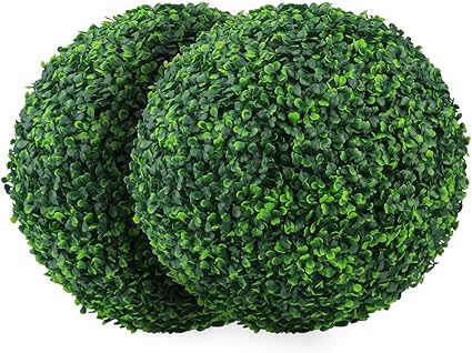 Photo 1 of 15.7 inch 4 Layers Artificial Plant Topiary Ball Faux Boxwood Decorative Balls for Backyard, Balcony,Garden, Wedding and Home Décor