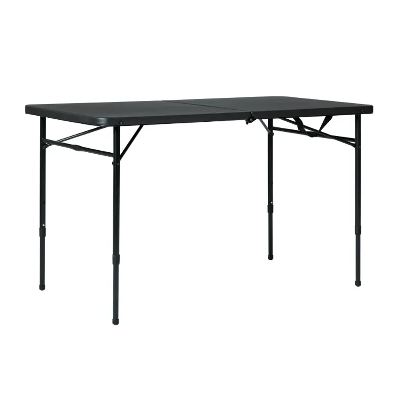 Photo 1 of Mainstays 4 Foot Fold-In-Half Adjustable Table, Rich Black