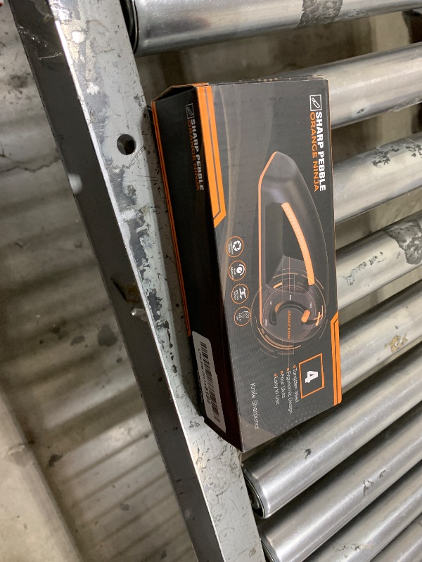 Photo 1 of Orange Ninja 4-Stage Knife Sharpener -Kitchen & Serrated Knife Sharpener - Manual Knife Blade Sharpener tool for Kitchen, Chef, filet Knives by Sharp Pebble