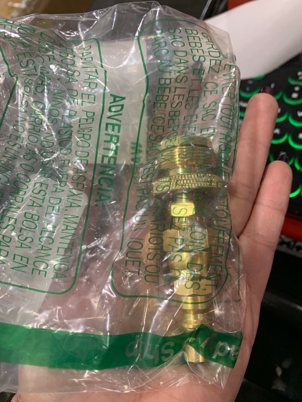 Photo 1 of Timsec 1lb Propane Disposal Regulator Adapter Fitting with 1/4" Quick Connect Disconnect Plug, for Portable BBQ Grill, Bubby Heater, Weber Traveler Portable Gas Grill to Hook Up RV Trailer