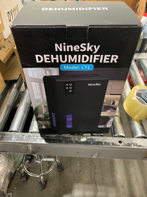 Photo 1 of NineSky Dehumidifier for Home, 95 OZ Water Tank, (1000 sq.ft) Dehumidifiers for Bathroom Bedroom Basement with Auto Shut Off,7 Colors LED Light (Black)