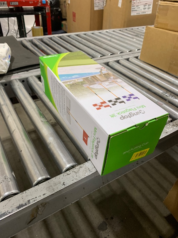 Photo 1 of KINGTOP Miniature Golf Flagstick, Practice Putting Green Flags for Yard, Golf Pin Flag Hole Cup Set, Portable 2-Section Design, 3ft Flagpole, Indoor | Outdoor, White Flag Numbered #1 2 3, 3-Pack