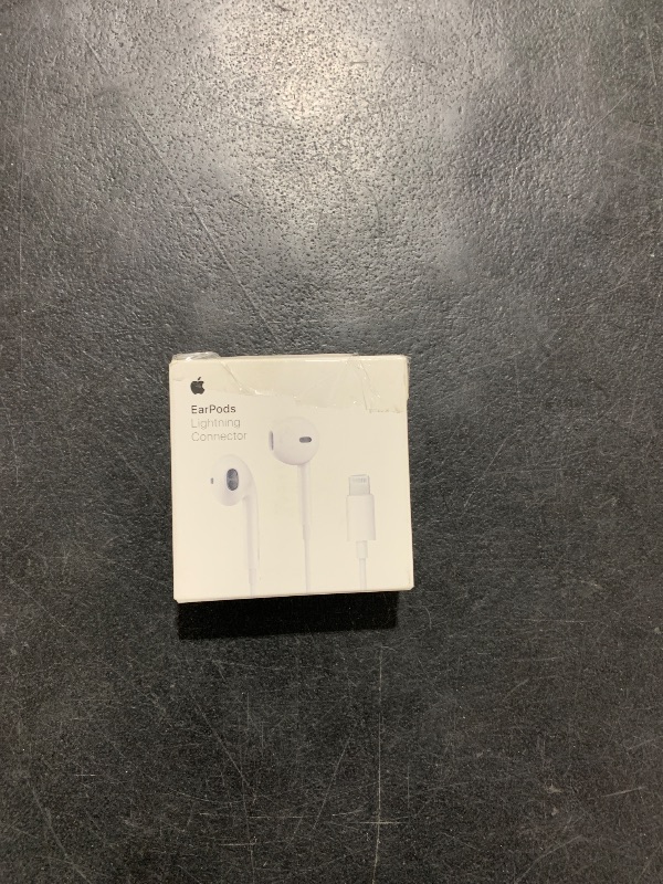Photo 1 of Apple EarPods Headphones with Lightning Connector, Wired Ear Buds for iPhone with Built-in Remote to Control Music, Phone Calls, and Volume