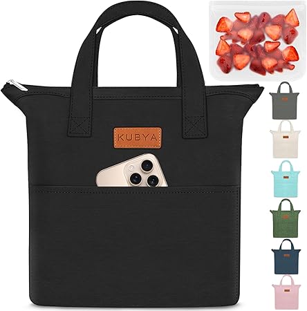 Photo 1 of 
KUBYA Lunch Box for Women, Lunch Bag for Women Men Adult Simple Reusable Lunchbox Insulated Lunchbag Large Capacity Lunch Boxes Cute Cooler, with Food...
