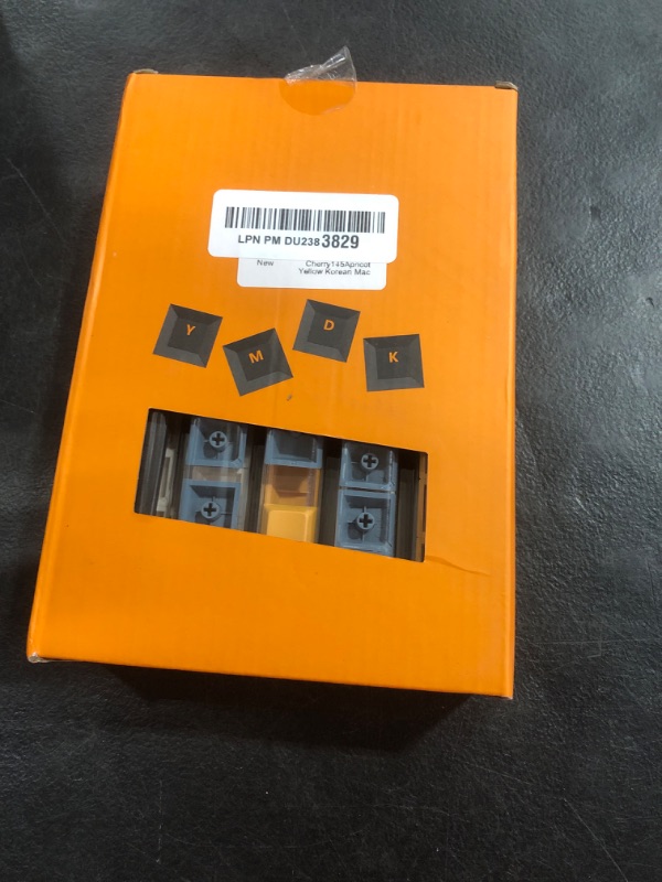 Photo 1 of 145 Apricot Yellow Korean Dye-Sub Mac Keycaps Thick PBT Cherry Profile Key caps for TKL 61 64 68 75 87 96 104 108 GMMK MX Mechanical Keyboard