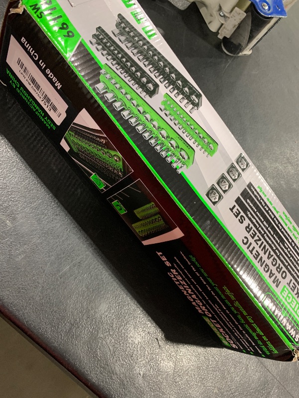 Photo 1 of SWANLAKE GARDEN TOOLS Magnetic Socket Organizer Set, 4PCS Socket Holder Set Includes 1/4", 3/8" Drive Metric SAE Socket Trays