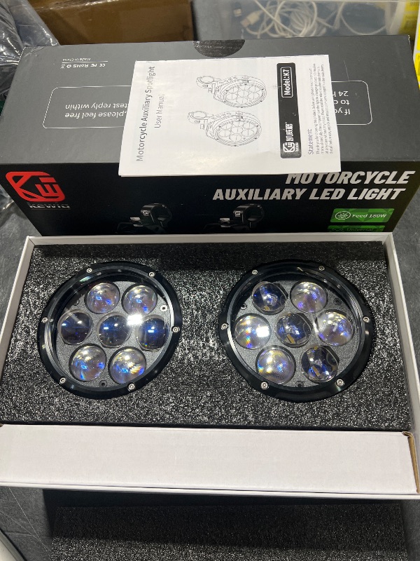 Photo 1 of Kewig 4.5 Inch Motorcycle Auxiliary LED Fog Light 90W Amber White Driving Spotlight Kit With Mount Brackets Wire Harness Waterproof Offroad Fit for Motorcycle Jeep Car Truck