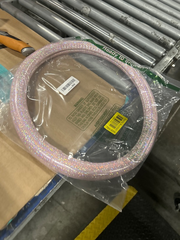 Photo 1 of GXT Bling Steering Wheel Cover, Bling Crystal Rhinestone Car Steering Cover Universal 14.2-15.3 inch Glitter Car Wheel Cover Sparkling Accessories ?Pink?