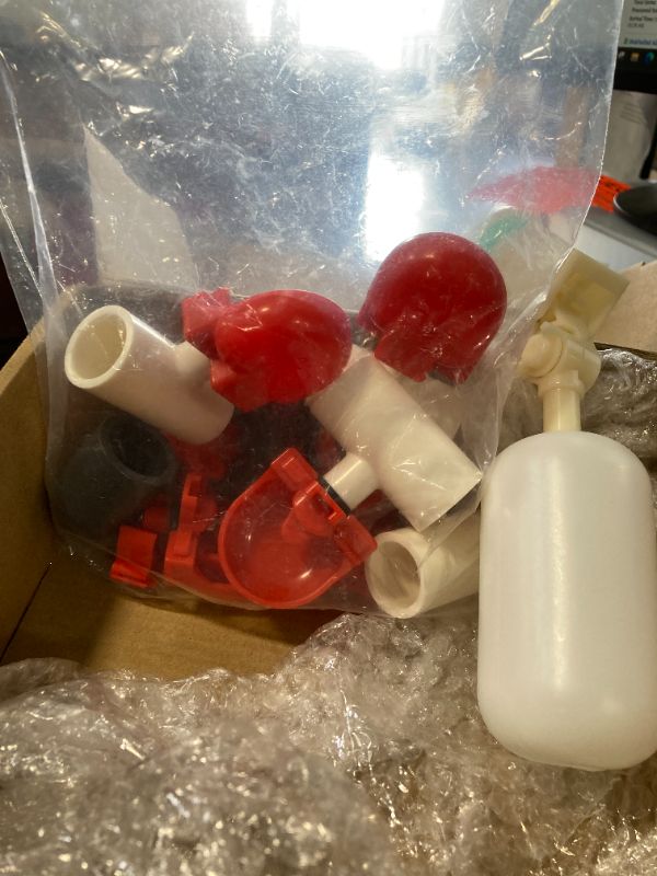 Photo 1 of Dreyoo 8 Pack Automatic Chicken Waterer Complete Set, 1/2'' PVC Tee Fittings Float Valve Controlled Automatic Chicken Nipple Waterer Cups PVC Chicken Waterer System, Chicken Water Cups Chicken Waters