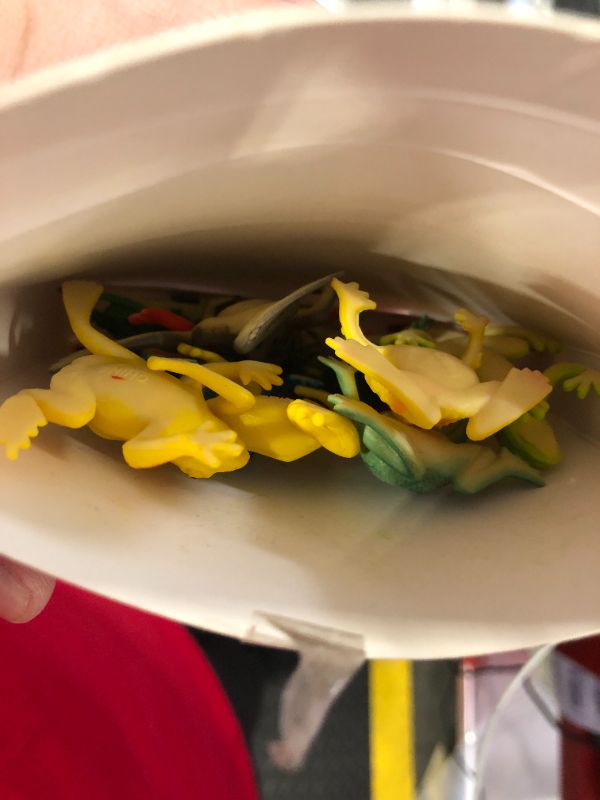 Photo 1 of 12 Pieces Plastic Frogs Toy Mini Vinyl Realistic Frog Decorations Fun Rain Forest Character Figures Lifelike Toy for Passover Crafting Party Supplies Home Decor Game