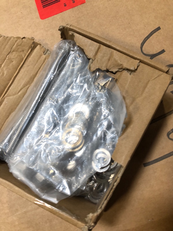 Photo 1 of 1/2-13 x 6" Hex Head Screw Bolt, Nuts, Flat & Lock Washers, 20Pcs 18-8 (304) Stainless Steel, Fully Threaded, by SG TZH