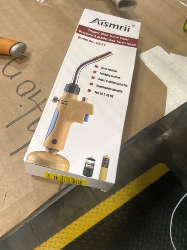 Photo 1 of MAPP/MAP/PROPANE Gas Torch,Torch Head,Use Brazing, Copper Pipe Connection, Maximum Flame Temperature 3600?(1300?)