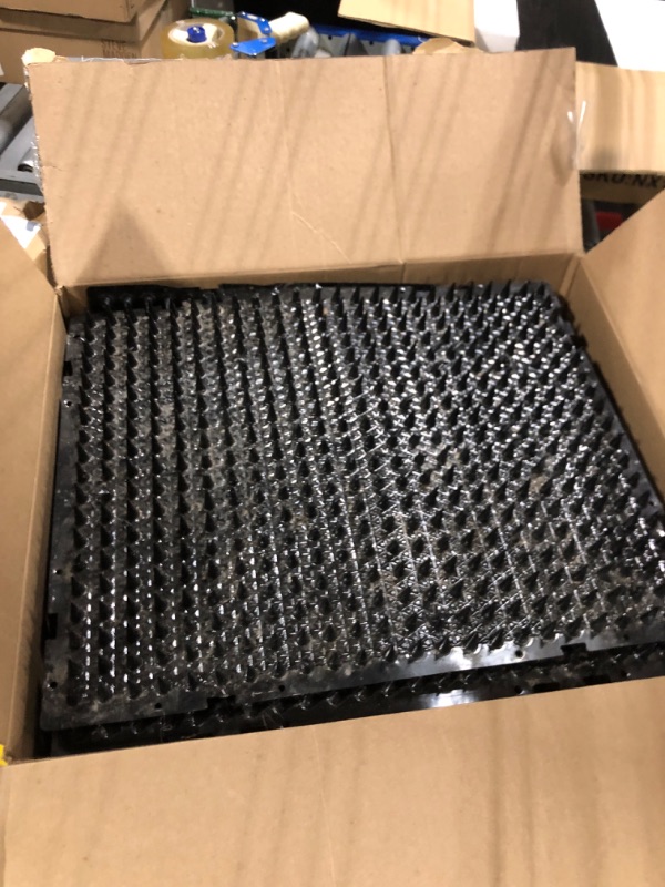 Photo 1 of 16 Pack Cat Repellent Outdoor Mat Cats Dogs Plastic Bendable Spiked Deterrent Training Repellent PET Mats with Spikes for Indoor Outdoor Supplies, 18.3 Square Feet, 16 x 13 Inch(Black)