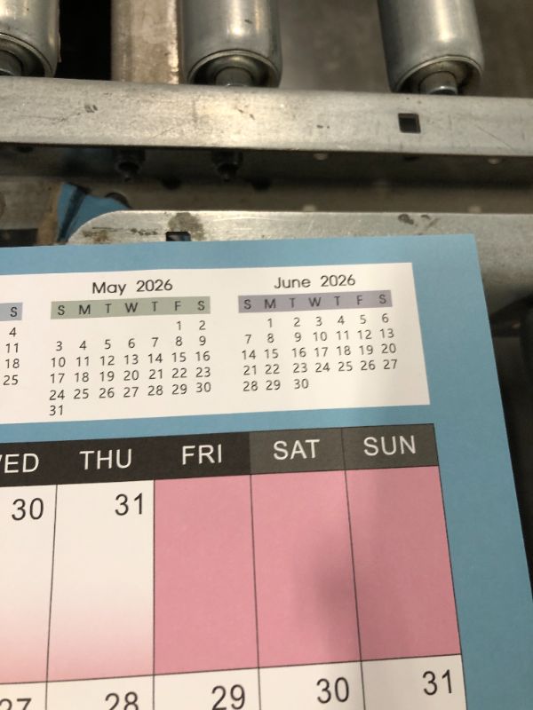 Photo 1 of 2025-2026 Yearly Wall Calendar - Yearly Wall Calendar 2025-2026, July 2025 - June 2026, 23.1" x 34.6" (Open), Wall Calendar with Julian Dates, Thick Paper, Double-Sided Round Stickers, Large Calendar