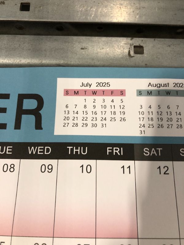 Photo 1 of 2025-2026 Yearly Wall Calendar - Yearly Wall Calendar 2025-2026, July 2025 - June 2026, 23.1" x 34.6" (Open), Wall Calendar with Julian Dates, Thick Paper, Double-Sided Round Stickers, Large Calendar