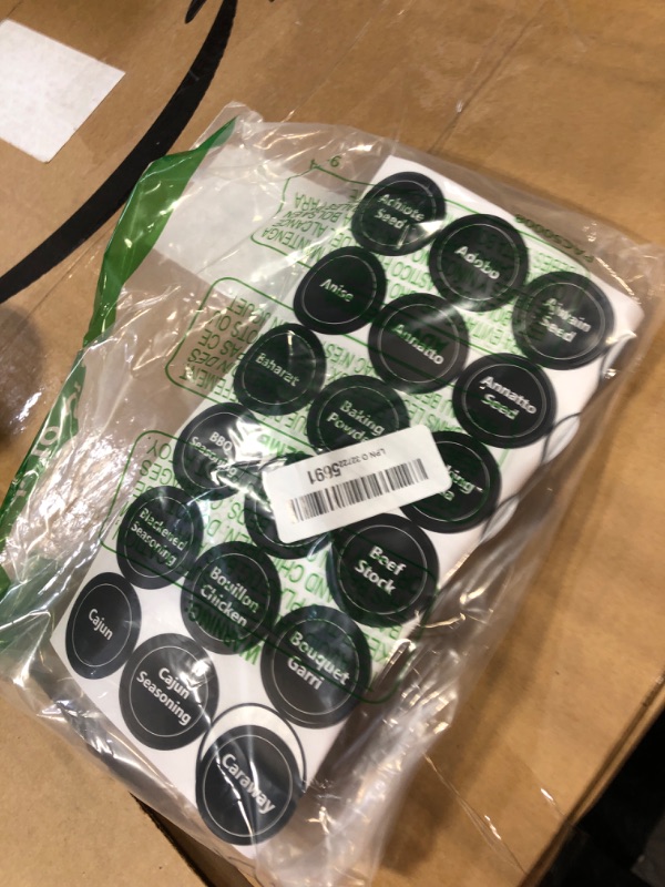 Photo 1 of 180 Spice Jar Labels - Chalkboard Stickers, Preprinted and Blank - Round and Erasable for Spice Containers