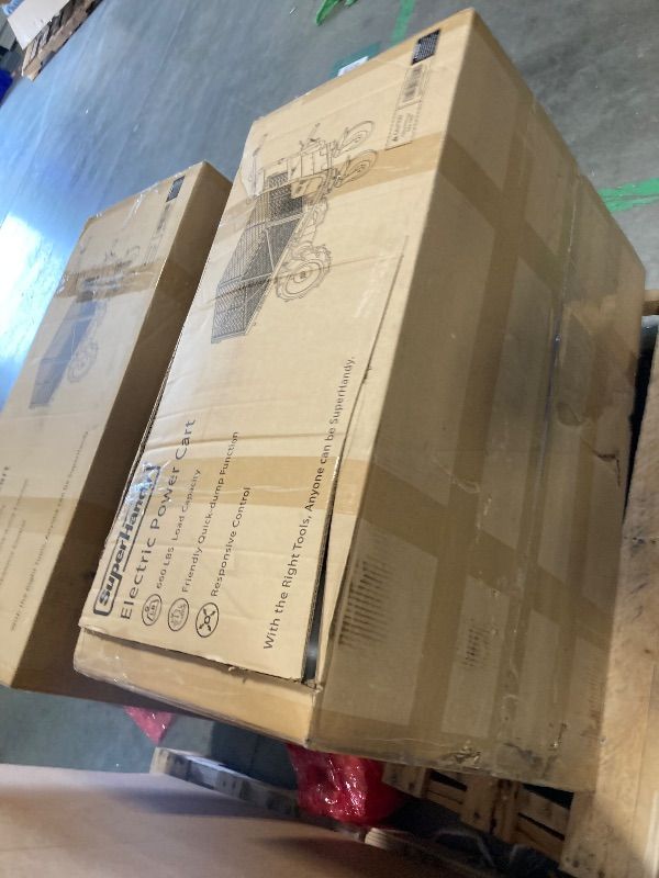 Photo 1 of SuperHandy Utility Service Cart Power Wagon Wheelbarrow Electric 48V DC Li-Ion Powered 660Lbs Load and 1000Lbs+ Hauling Capacity Farm and Garden All Purpose Modular Cargo Bed