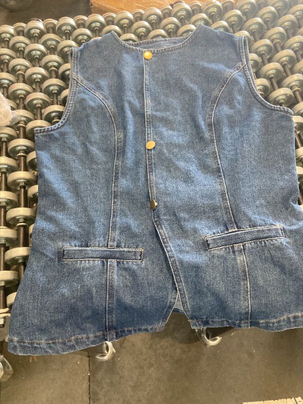 Photo 1 of Brand: Fomialsyt
Women's Denim Long Vest Waistcoat Button-up Back Slit Tops Sleeveless Round Neck Jean Jacket Vest