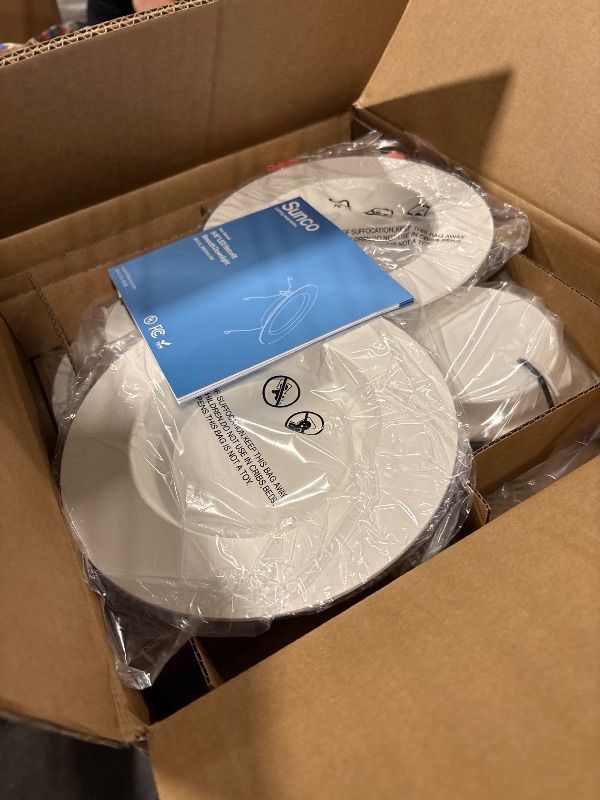 Photo 1 of Sunco 12 Pack Retrofit LED Recessed Lighting 6 Inch, 5000K Daylight, Dimmable Can Lights, Smooth Trim, 13W=75W, 965 LM, Damp Rated - UL Listed.     
