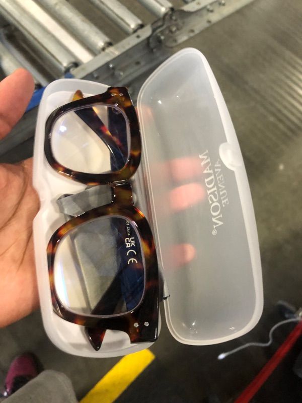 Photo 1 of Madison Avenue Women Blue Light Glasses,Oversize Blue Light Glasses for Women, Anti Eyestrain & UV Protection Computer Eyeglasses Hanna (Tortoiseshell)