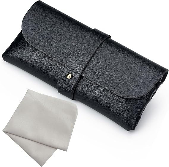Photo 1 of 
Onrtry Soft Leather Eyeglass Case PVC Nail Buckle Glasses Bag Sunglasses Case Glasses Pouch