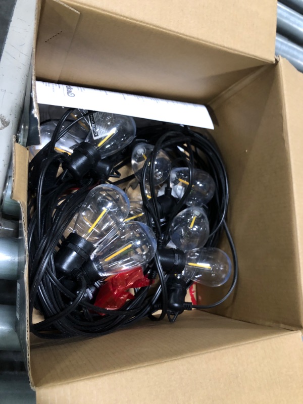 Photo 1 of addlon 50FT LED Outdoor String Lights with Edison Shatterproof Bulbs, Weatherproof Strand, Commercial Grade Patio Lights, Decorative for Garden or Patio, Black