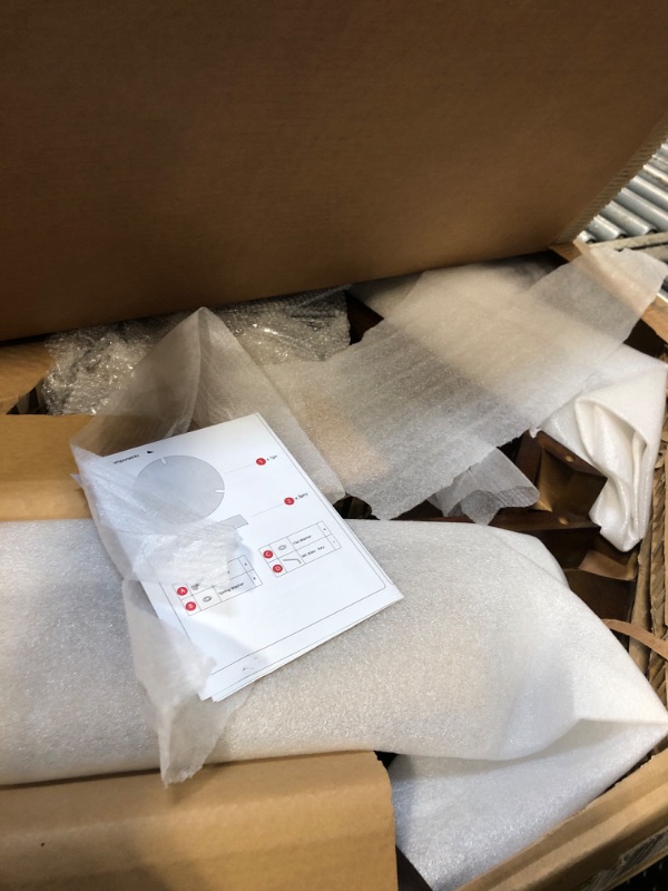 Photo 1 of NTC Tribase 47 Inch Modern Design, Round Dinner Table for Dining Room, Living Room Furniture, Effortless Assembly, Dark Walnut