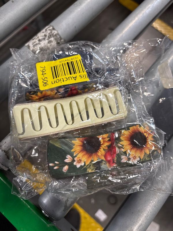 Photo 1 of Vovii 3Pcs Western Claw Clips for Women, Sunflowers Matte Leather Floral Neutral Colors Hair Accessories, Cowgirl Stuff Gift for Country Accessories