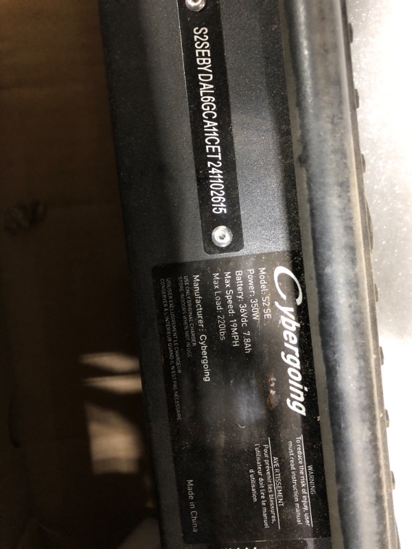Photo 1 of CYBERGOING Electric Scooter with 430W Peak Motor for Adults, 10" Shock Absorbing Tires, Up to 17-Mile Range & 19 MPH Speed Portable Folding Commuting E Scooter with Dual Breaking System ***CHARGER NOT INCLUDDED****