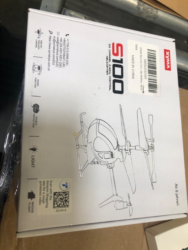 Photo 1 of SYMA Remote Control Helicopter, 3.5 Channel RC Helicopters for Kids and Adults, Micro Indoor Aircraft with Gyro, Altitude Hold, One Key Start and Rechargeable Battery, Blue