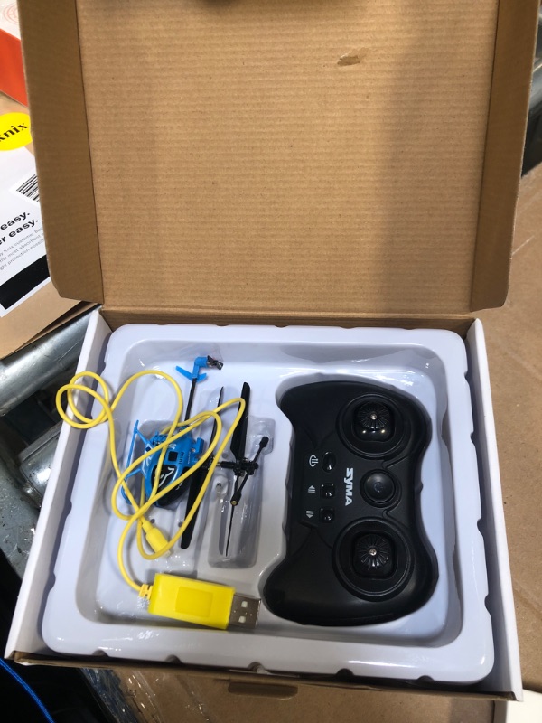 Photo 1 of SYMA Remote Control Helicopter, 3.5 Channel RC Helicopters for Kids and Adults, Micro Indoor Aircraft with Gyro, Altitude Hold, One Key Start and Rechargeable Battery, Blue