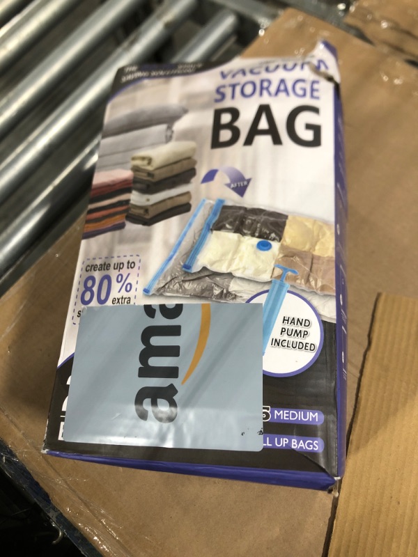 Photo 1 of 25 Pack Space Saver Bags (5 Jumbo/5 Large/5 Medium/5 Small/5 Roll) Compression Storage Bags for Comforters and Blankets, Vacuum Sealer Bags for Clothes Storage, Hand Pump Included