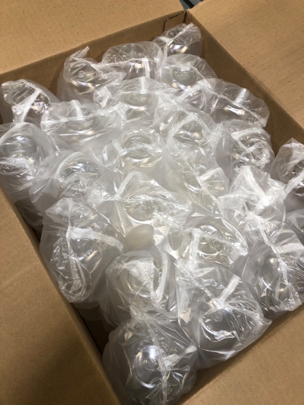 Photo 1 of 48 piece Stemless Unbreakable Crystal Clear Plastic Wine Glasses Set of 48 (10 Ounce - Gold Rim)